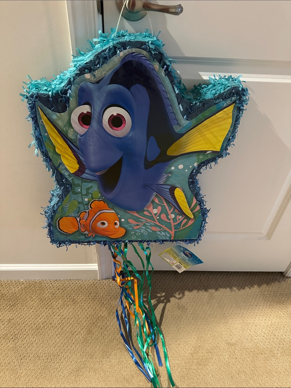 Disney Finding Dory Starfish Piñata with Blue and Yellow Accents